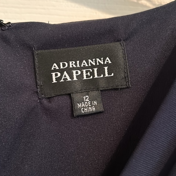 Adrianna Papell navy blue cocktail dress.  Size 12 with tags. - Picture 5 of 7